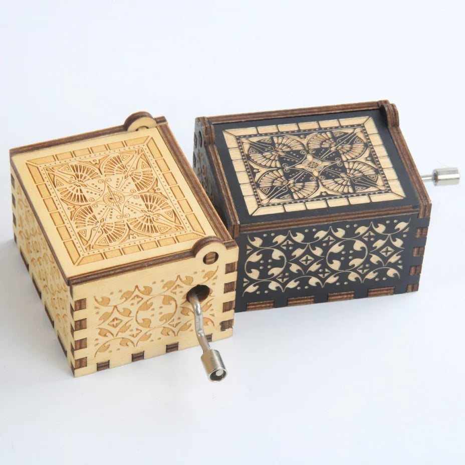 Music Box Anime Theme Music Merry Go Round of Life Wooden Hand Cranked Musical Box New Year Birthday  Mother's Day Gift